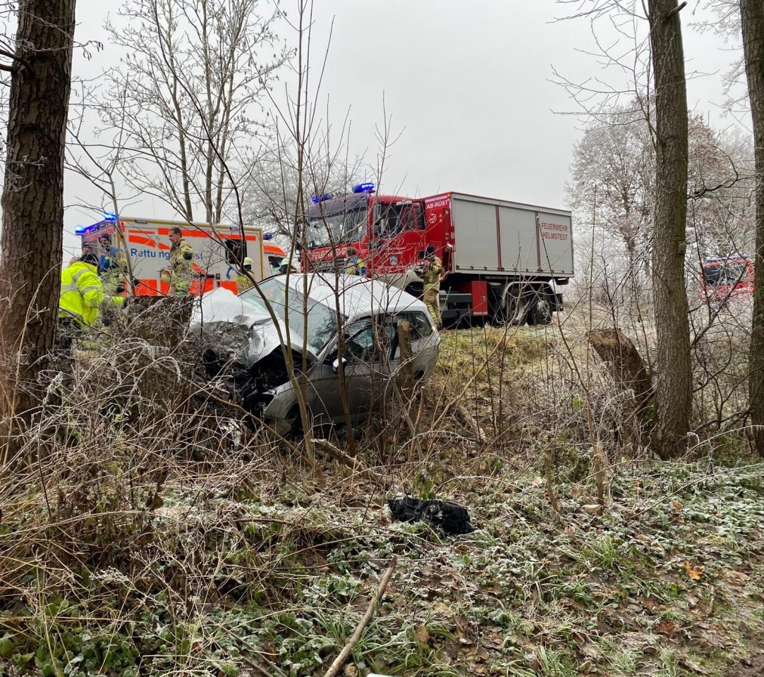 Helmstedt: Fahrer Kracht In Baumstumpf Und Ist Im Auto Gefangen - News38.de