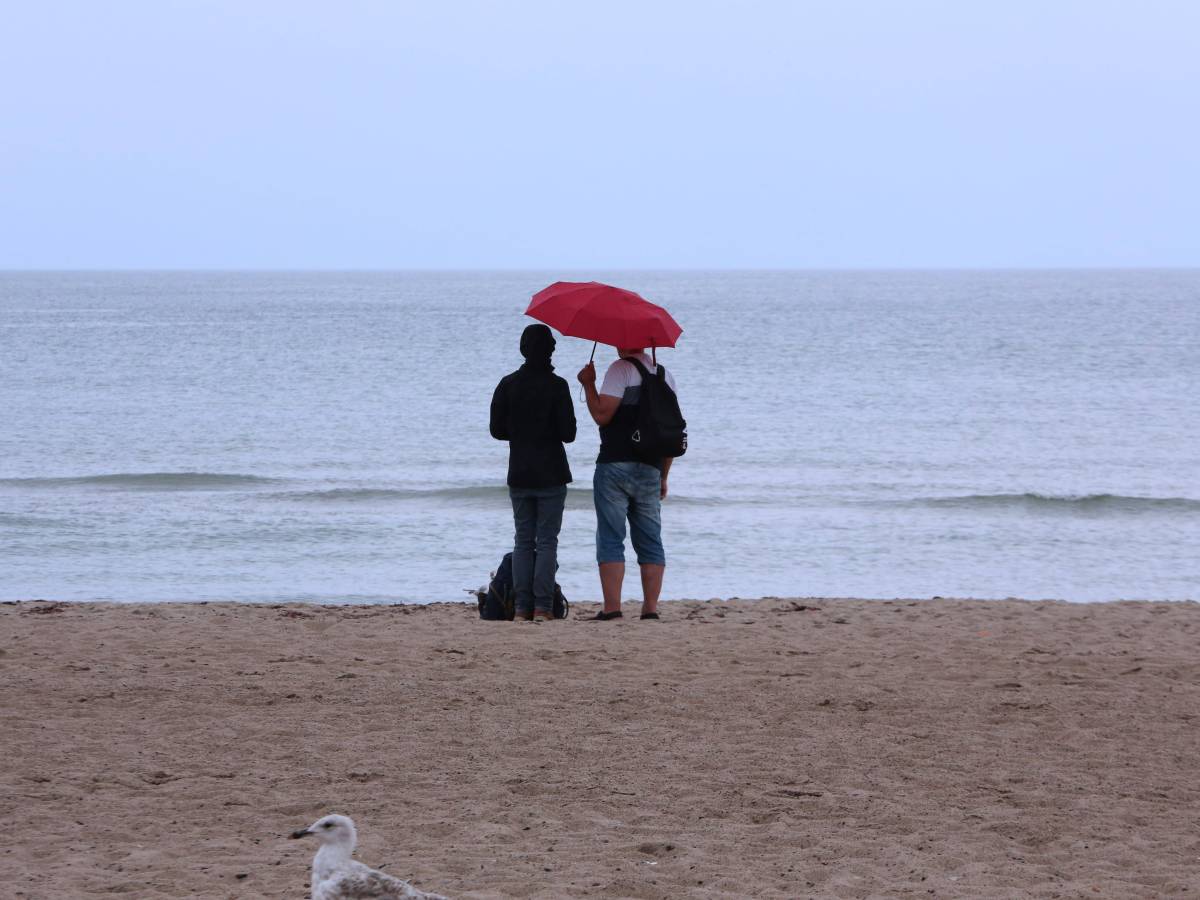 Strand Ostsee Regen