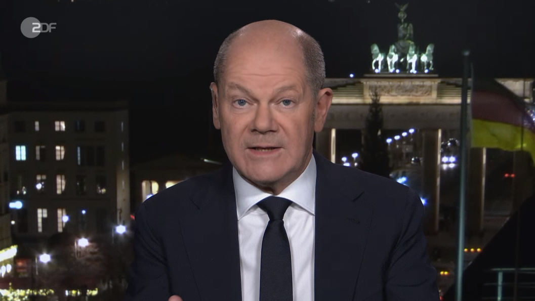 Kanzler Scholz im ZDF.