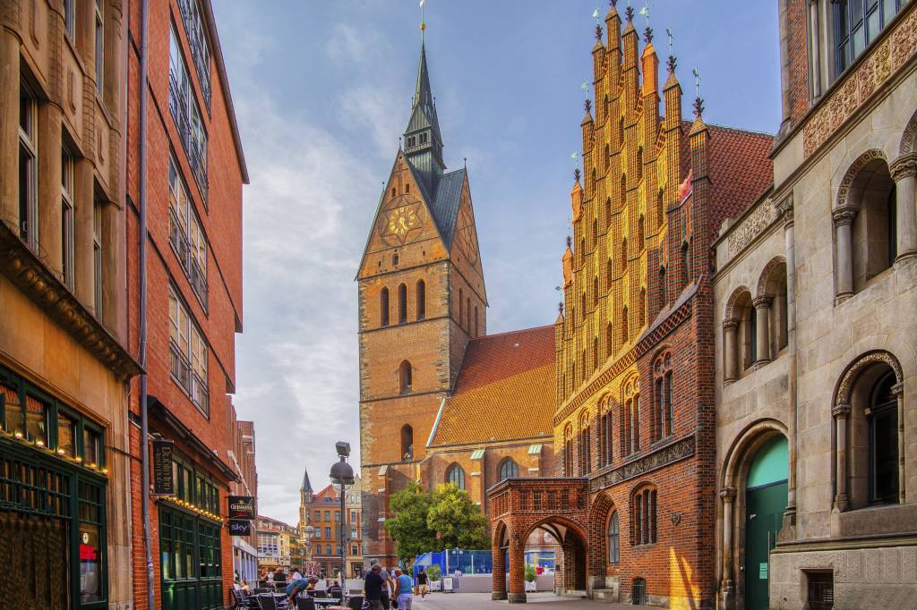 Marktkirche und Altes Rathaus in der Altstadt, Hannover, Niedersachsen, 