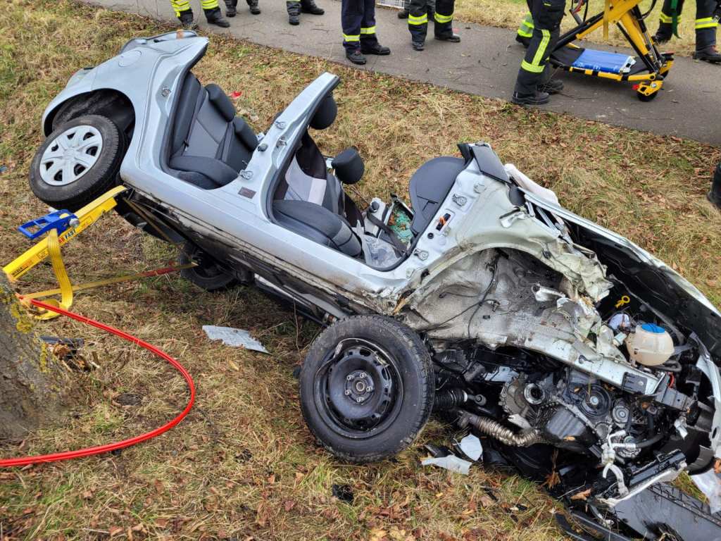 Auf den Skoda wartet jetzt die Schrottpresse.